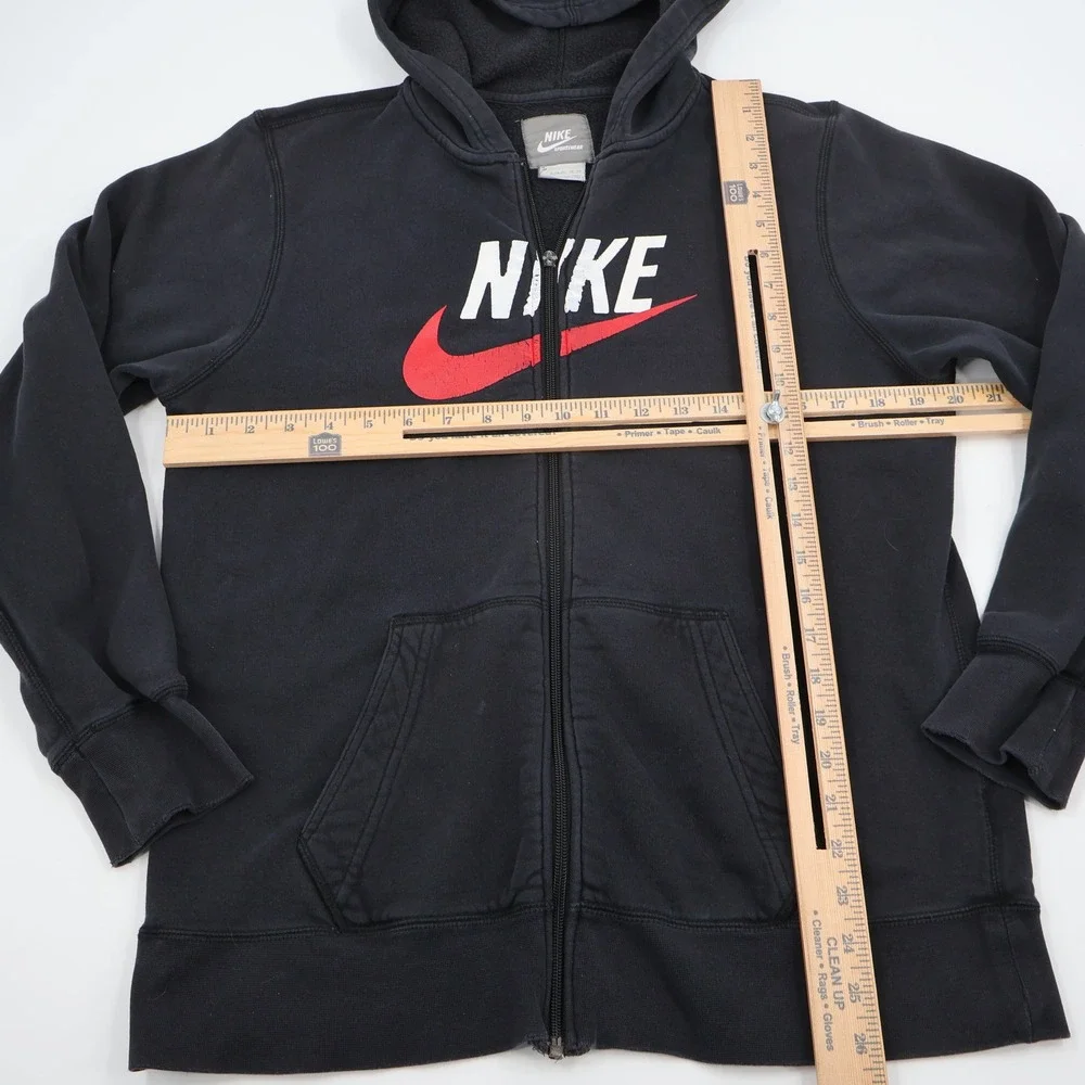 Nike‎ Sportswear Full Zip Hoodie Boys XL 18-20 Black Red Futura Logo 341896-010